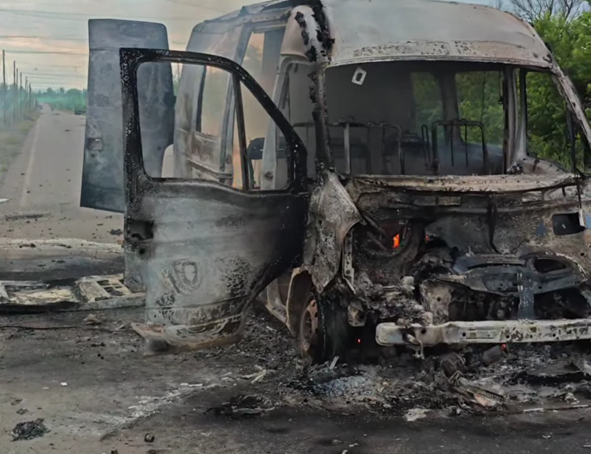 Знищене авто Віктора Гаранського на Оріхівській трасі
