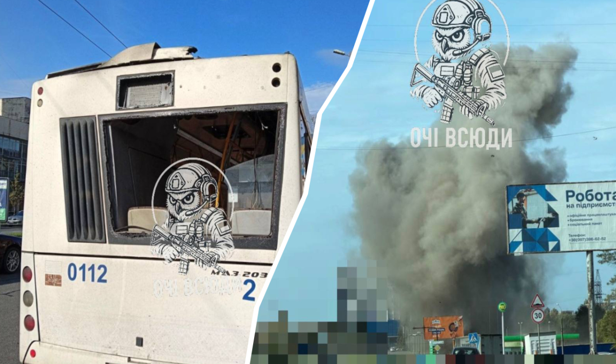 Росіяни двічі атакували Запоріжжя: дрон влучив в автобус, ракета спричинила пожежу (фото, відео)