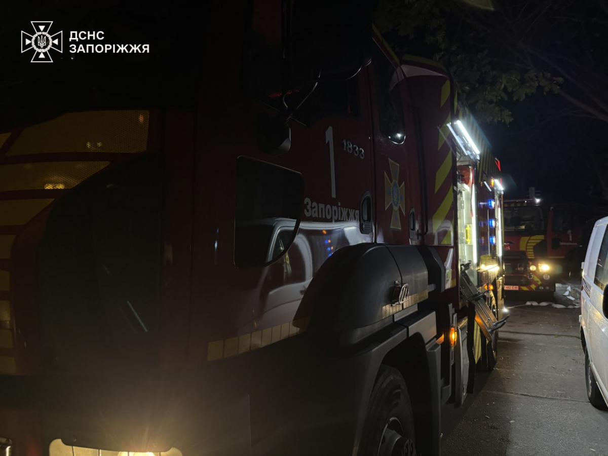 Під час пожежі в запорізькій багатоповерхівці люди опинились заблокованими у квартирі - фото