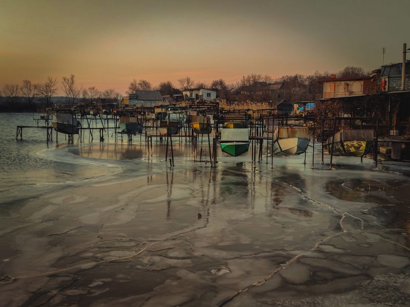 Крижана казка - фотограф зняла зимову красу річки Дніпро в Запоріжжі