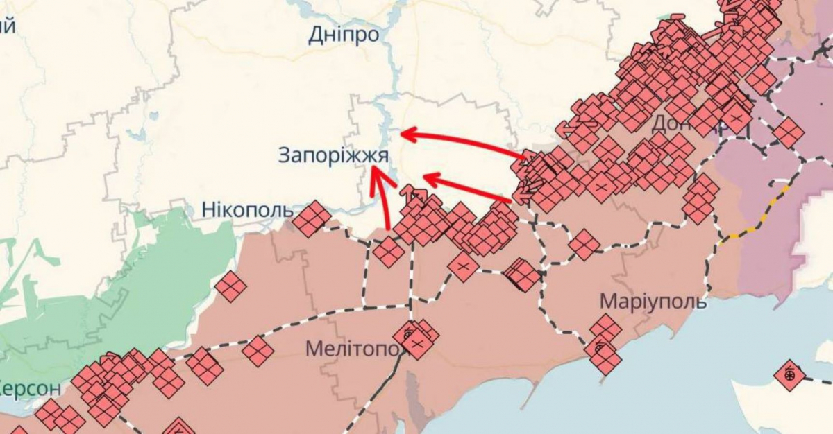 Карта з телеграм-канала "Оперативно → by HLEP"