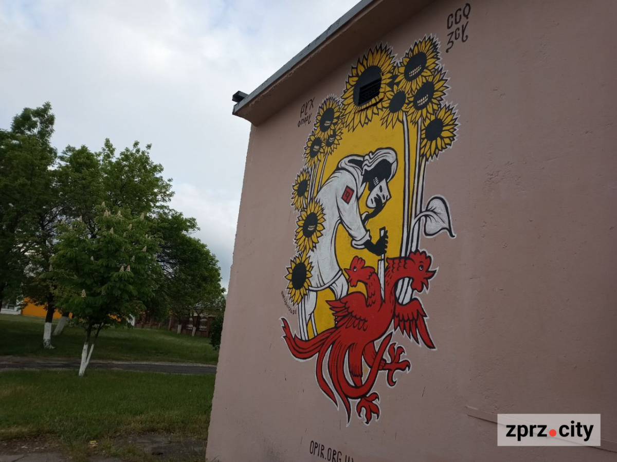 Символи спротиву - у Запоріжжі з'явились нові мурали (фото)
