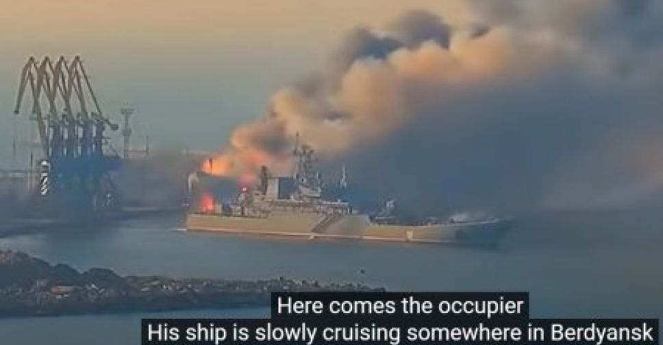 Кадри знищення ворожого корабля у Бердянську потрапили до патріотичного кліпу