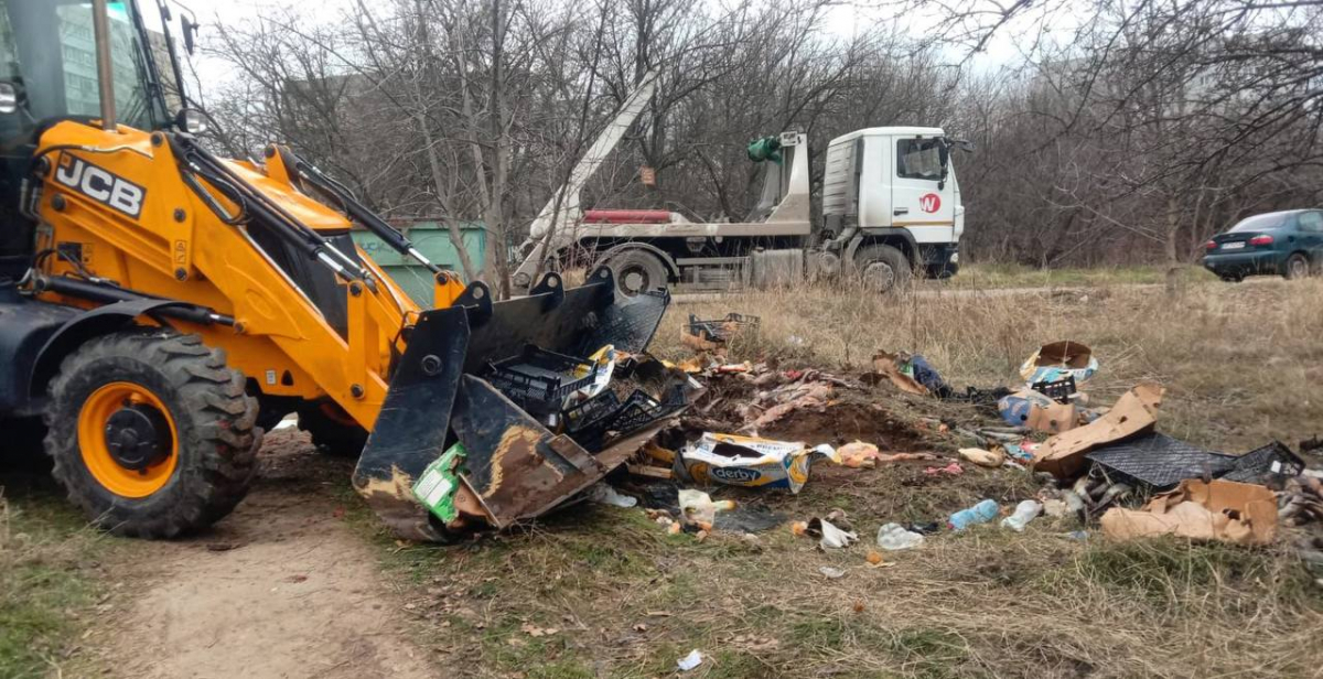 Сміттєзвалище з гнилими овочами та зіпсованою рибою – у Запоріжжі прибрали непотріб