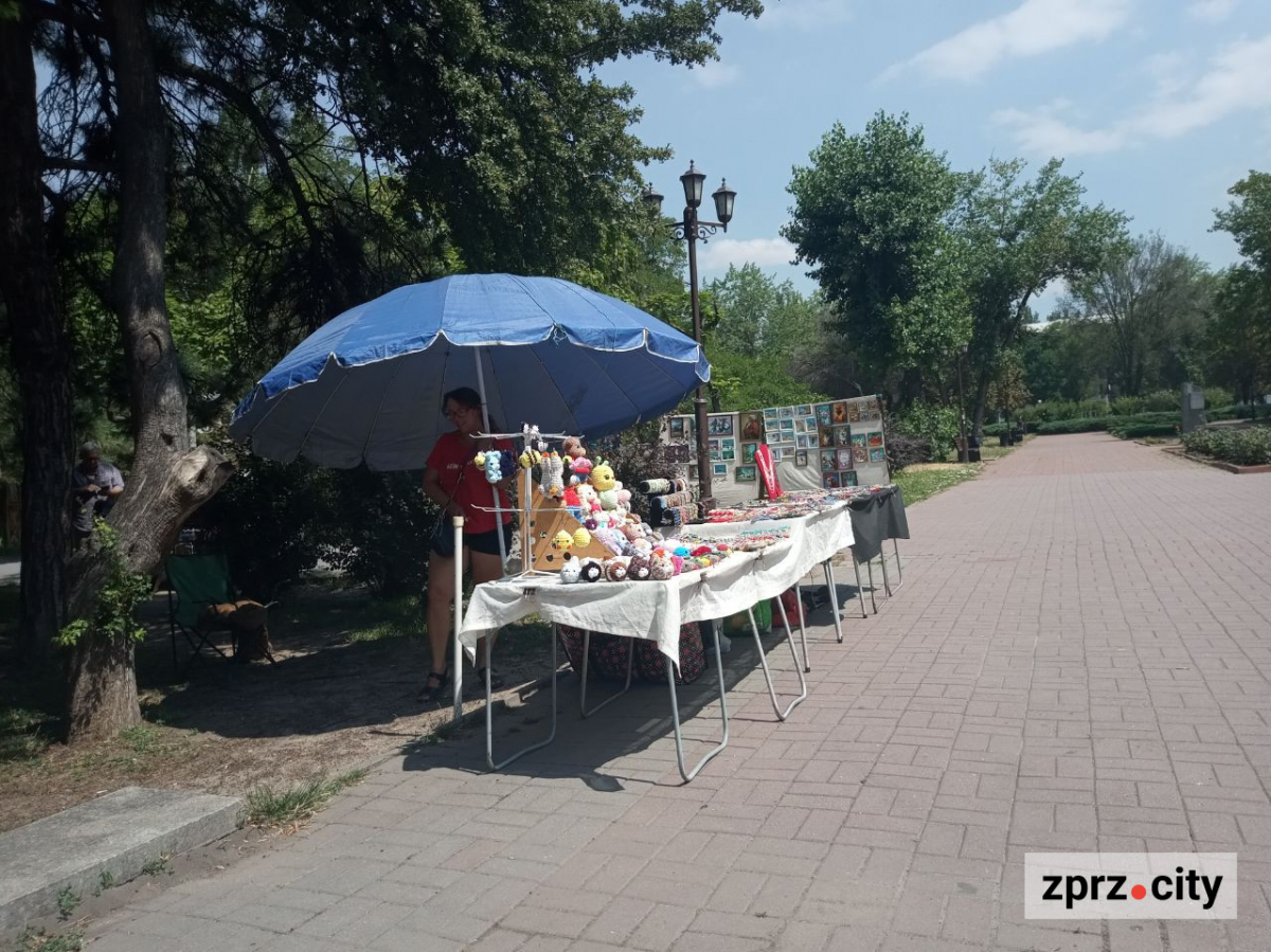 Релакс біля фонтану: як виглядає запорізький вернісаж в середині літа (фото)