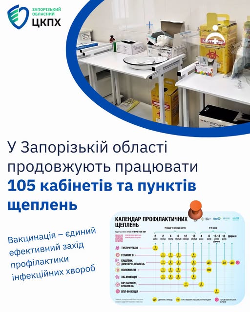 Де запоріжці можуть отримати профілактичні щеплення, фото: Запорізький обласний ЦПКХ