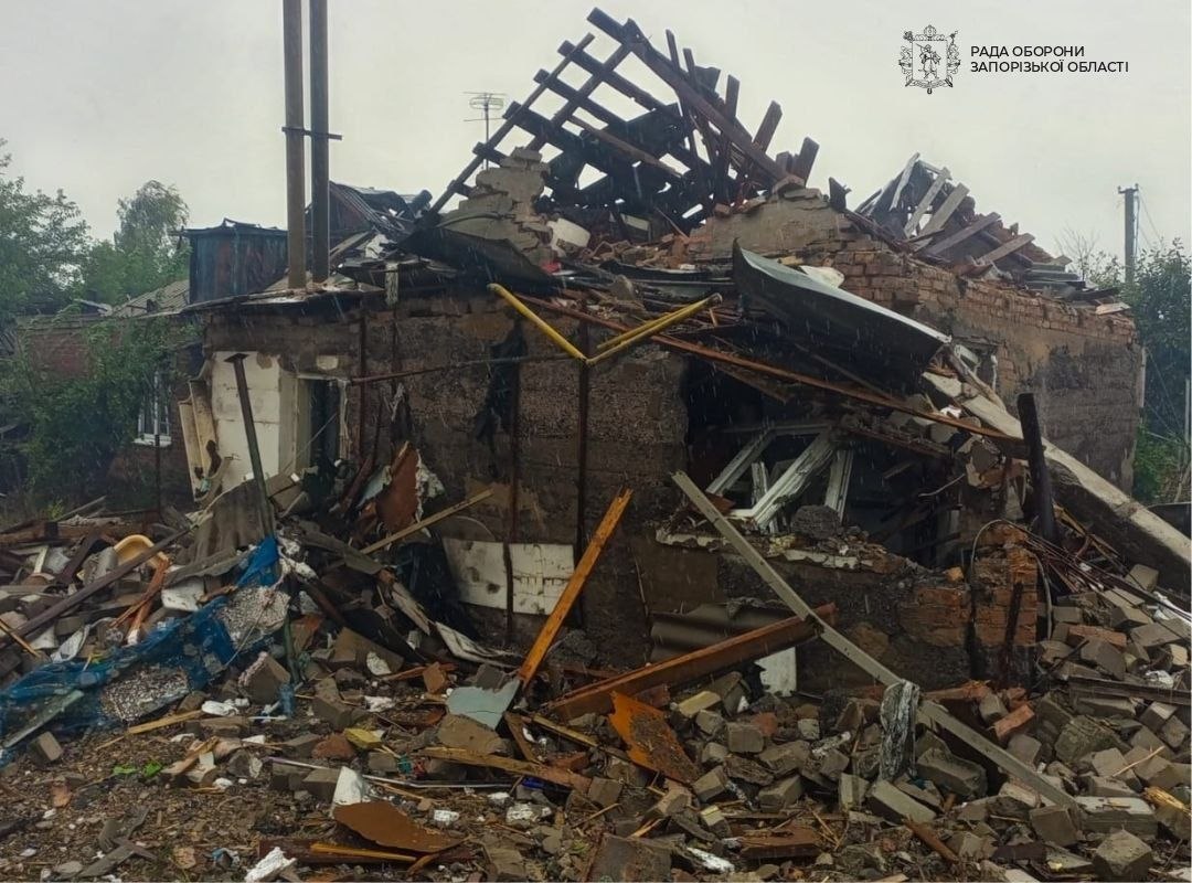 Наслідки ворожого удару на Запоріжжі