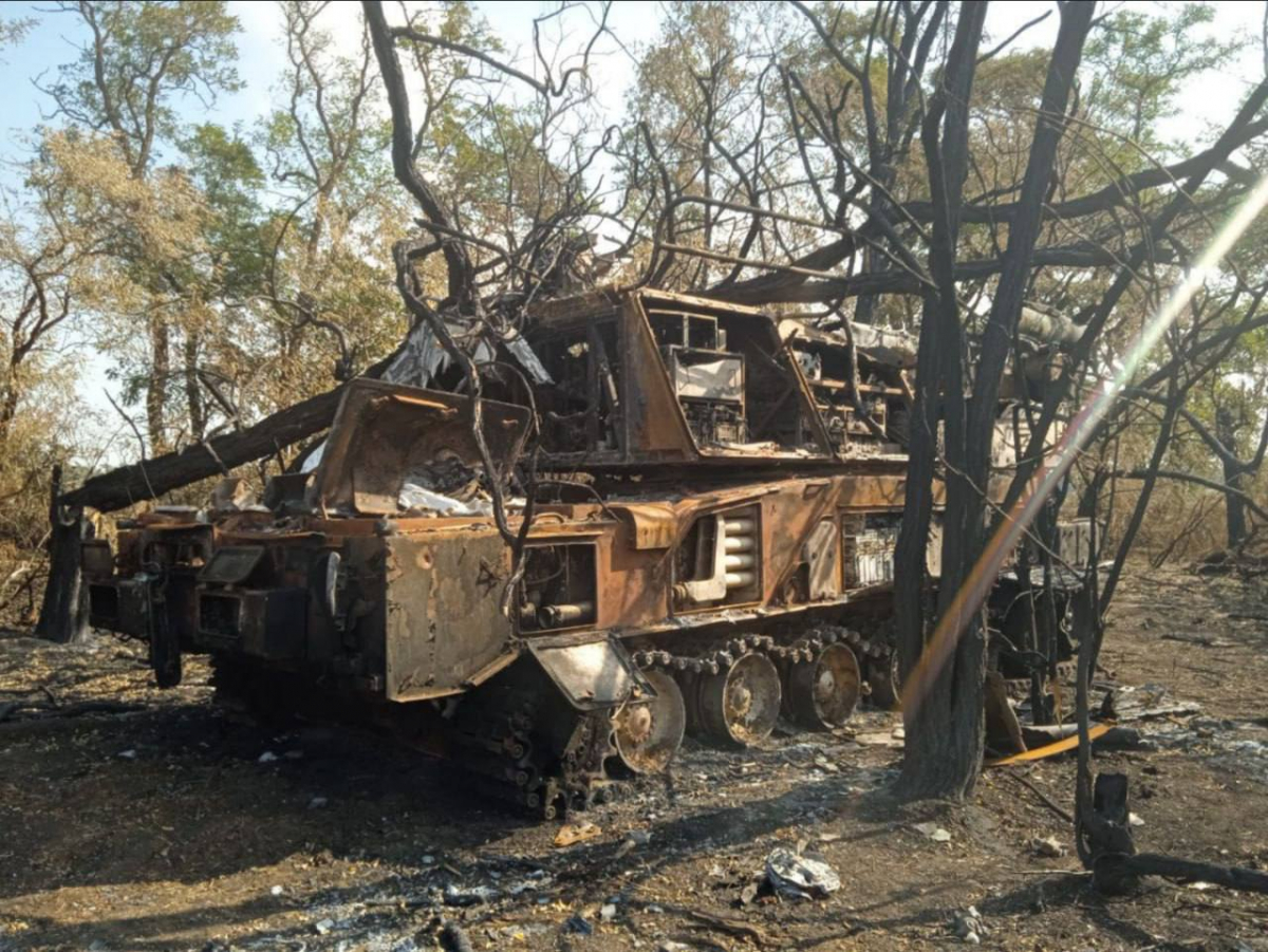 У Запорізькій області ЗСУ знищили російську самохідну вогневу установку - фото
