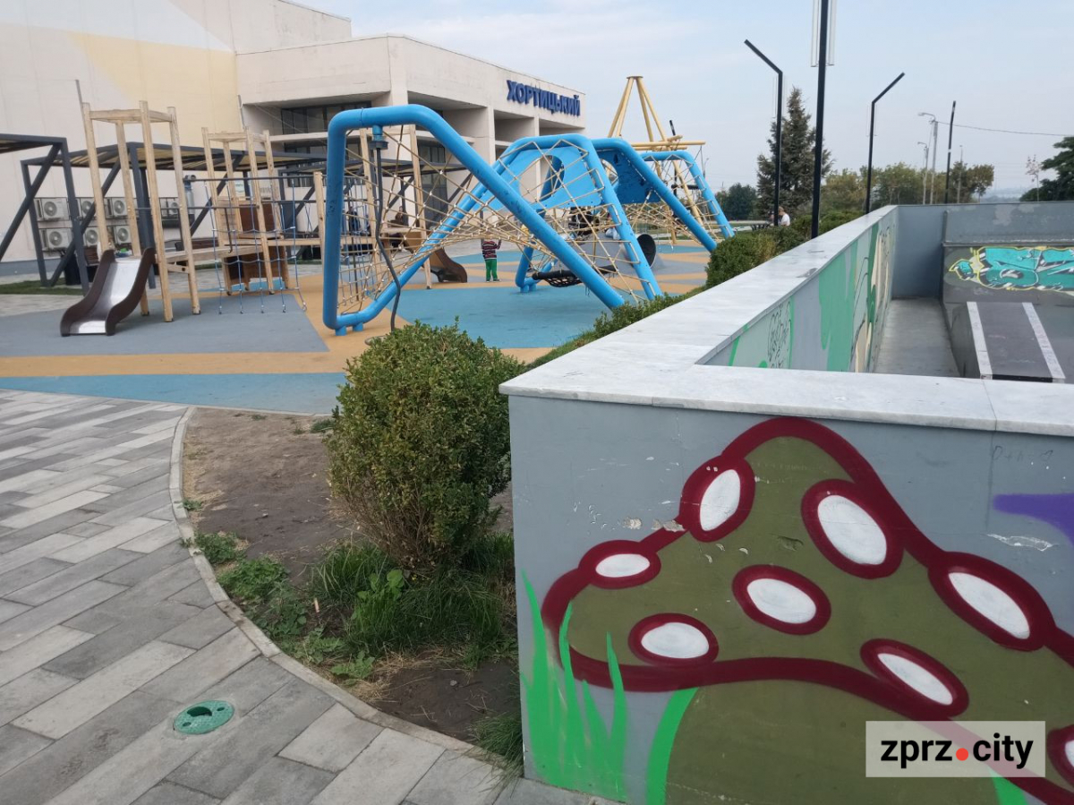 Колишній фонтан у Хортицькому